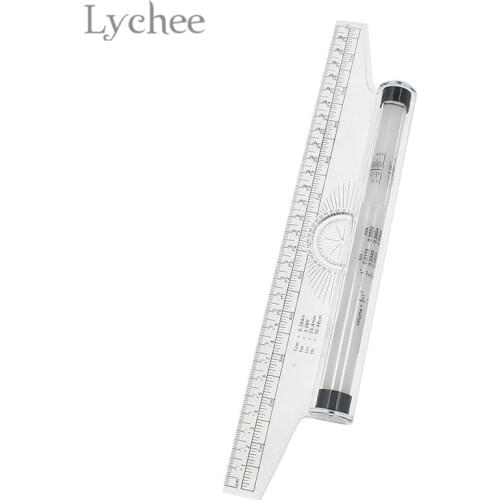 Lychee Life Rolling Parallel Ruler Patchwork Multifunctional Angle Rulers DIY Sewing Tools Accessory