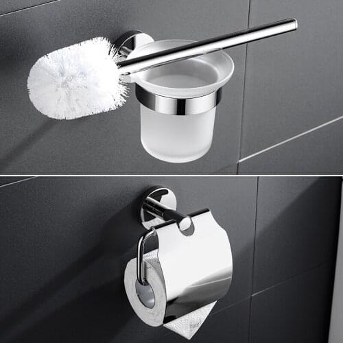Bathroom Accessories Stainless Steel Polish Toilet Brush Holder Toilet Paper Holder