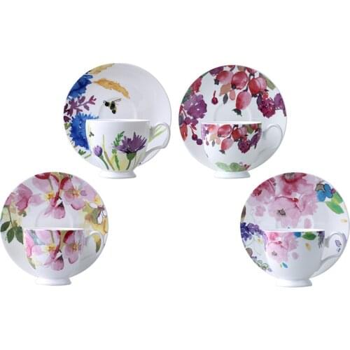 European Country style coffee cups home drink essential afternoon tea cup set a variety of patterns can be customized