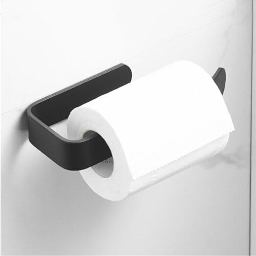 Wall-Mounted Toilet Paper Holder Punching Free Kitchen Roll Paper Holder Towel Hanger Tissue Boxes Multi Bathroom Accessories