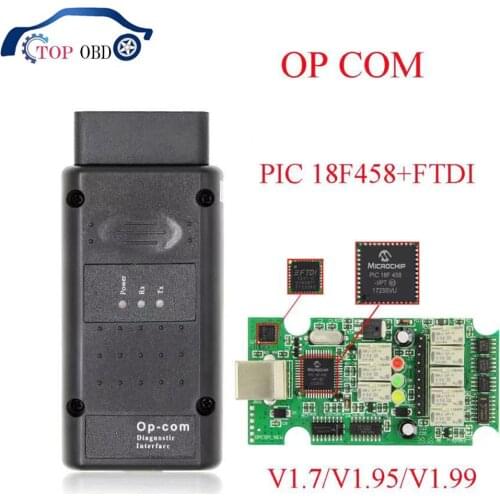OPCOM V5 For Opel OP COM 1.70 V1.99 flash firmware update OP-COM 1.95 PIC18F458 FTDI CAN BUS OBD2 Scanner Car Auto Diagnostic