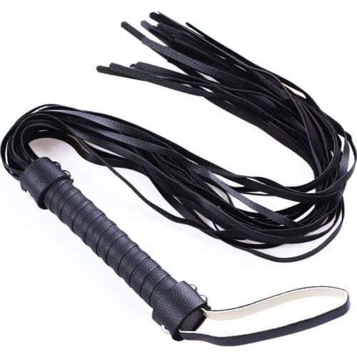 Spanking PU Leather Bondage Whip With Slave Lash Fetish Flogger Horse Adult Games BDSM Slave Sex Toys For Couples Women