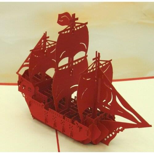 Sailing Boat 3D Popup Greeting Card
