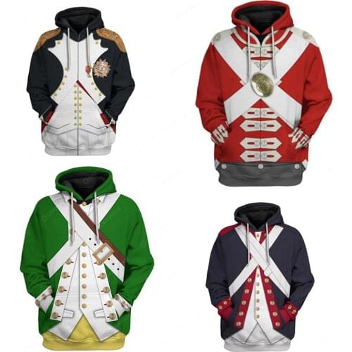 New Napoleon Hoodie 3D Printed Zipper Jacket Sweatshirt Halloween Cosplay Costume Men Jacket Top Casual sweater