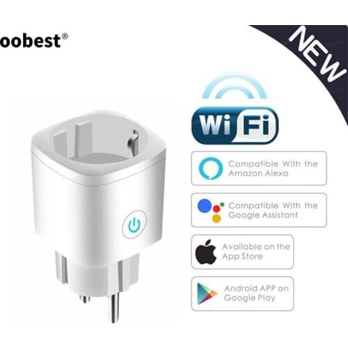 WiFi Smart Plug EU 16A Adaptor Wireless Remote Voice Control Power Outlet Timer Socket For Alexa Google Home