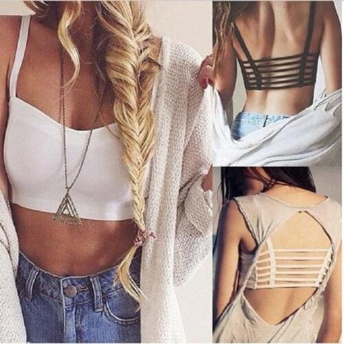 Hot Sexy Women Hollow Out Crop Tops Straps Wrapped Chest Bra Summer Vest Beach Tank Tops for Young Ladies