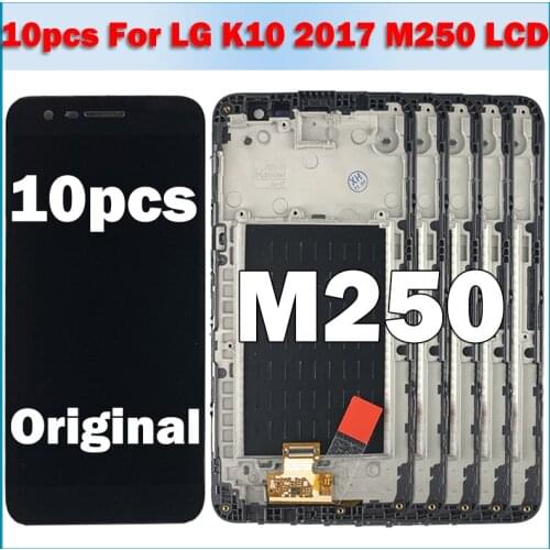 10 Piece/lot Screen For LG K10 2017 M250 M250N M250DS LCD with Frame Display Touch Screen Digitizer Assembly Replacement LCD