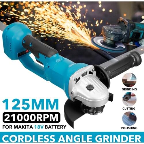 125mm Brushless Cordless Impact Angle Grinder Variable Speed DIY Cutting Machine Polisher Power Tools For Makita 18V Battery
