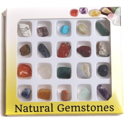 20pcs Irregular Tumbled Crystal Quartz Stone Collection Art Ornament Decoration Set Gifts