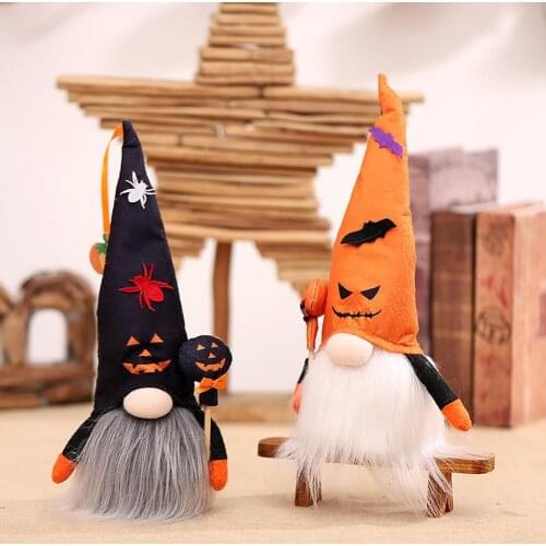 2021 Cute Halloween Gnomes Decorations Plush Doll With Light Ornaments For Event Holiday Party Decoration