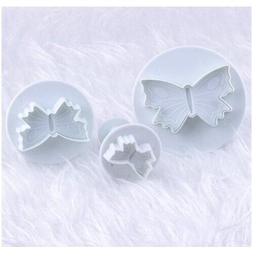 3x Big Butterfly Fondant Cake Biscuit Sugarcraft Plunger Cutter Craft Mold Tool