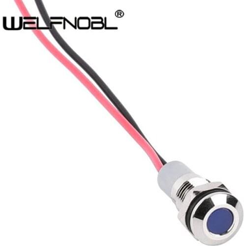 8mm Panel Mount 1pcs Different Voltage Metal Indicator Light Waterproof Signal Lamp With Pilot Seal Bulb