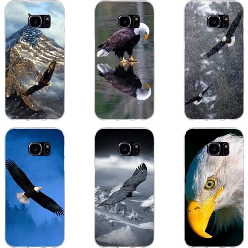 80H Bald Eagle Flying Soft TPU Silicone Cover Case for samsung Galaxy s6 s6 s7 edge s8 s9 plus case