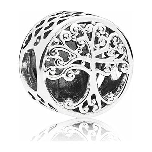 Ajax Real 925 Sterling Silver Tree Beads Charms For Bracelet Necklace Women Chain Gift Bijoux Luxe