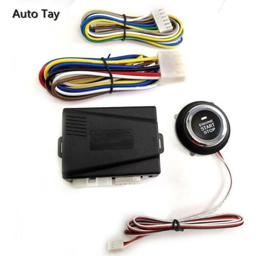 12V Auto Car Alarm One Start Stop Button Engine Push Button RFID Lock Ignition Switch Keyless Entry Starter Antitheft System