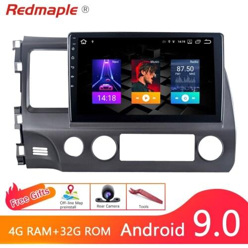 10.2" IPS Screen Android 9.0 Car Radio Navigation For Honda Civic 2006-2011 DVD Player WIFI Bluetooth GPS Stereo Multimedia
