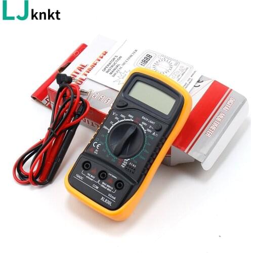 XL830L Digital Multimeter Handheld Portable Ammeter AC/DC Voltmeter Ohm Voltage Diode Triode Freguency Tester LCD Backlight