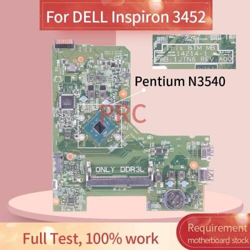 CN-04V0VY 04V0VY For DELL Inspiron 3452 Pentium N3540 Laptop Motherboard 14214-1 SR1YW DDR3 Notebook Mainboard