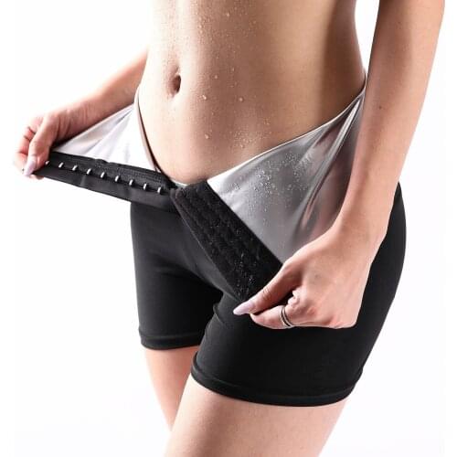 Fitness Women Seamless Leggings Sweating Elastic Waist Trainer Tummy Control Fitness Legging Short Pants Healthy Weight Loss