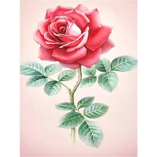 A Red Rose Floral Diamond Painting Square Round Full Drill Nouveaute DIY Mosaic Embroidery 5D Cross Stitch Flowers Picture