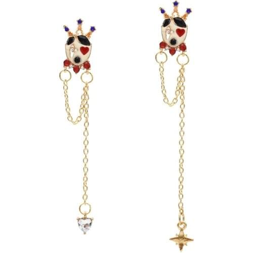 Crystal Stone Pendant Earrings Fashion Natural Stone Irregular Shape Blue Quartz Ladies Daily Earring Jewelry