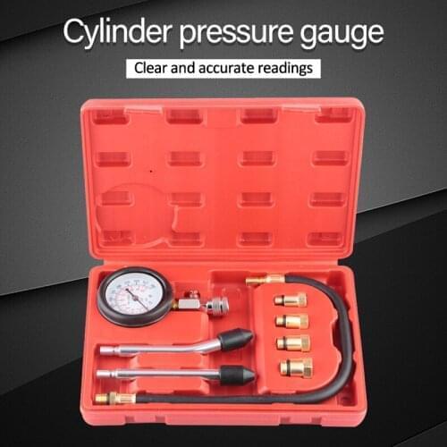 0-300PSI Gasoline Engine Compression Tester Auto Petrol Gas Engine Cylinder Automobile Pressure Gauge Tester Automotive Test Kit