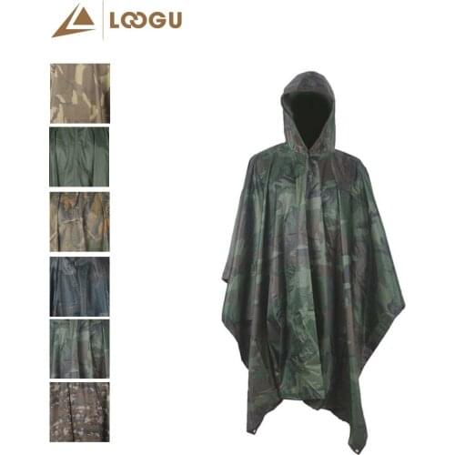 Multifunction Raincoat Military Camo Poncho Bionic Invisible Cloak Lightweight Rain Cover Outdoor Camping Hunting Climbing Fish