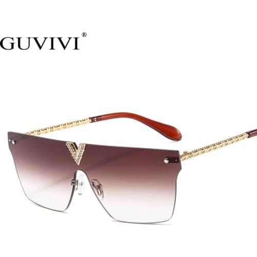 Fashion Brand Designer Square Flat lens Sun Glasses Mirror Women Sunglasses Men Hip Hop Oversized Lady Eyeglasses Male UV400