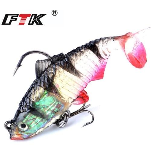 1pc PVC Soft Lures Jig Lead Head Fishing Lures 7cm/8.0g 12cm/32g Swimbait Wobblers Shad Bait with Treble Hook Carp Fishing