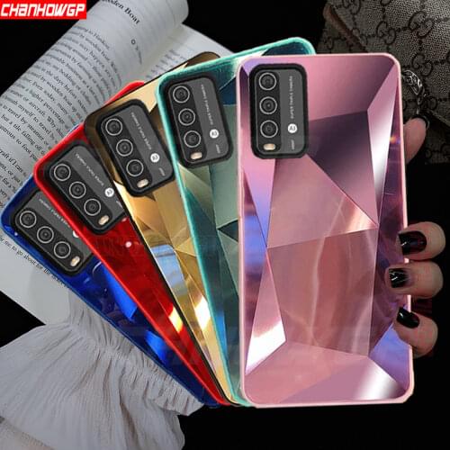 Laser Geometric Soft Case for Xiaomi Redmi Note 10 Pro 10S 9T 9S 9 Pro 9A 9AT 9C M3 X3 NFC Pro Diamond 3D Mirror Silicone Cover