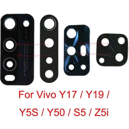 New Back Rear Camera Lens For Vivo Y17 Y19 Y5s Y50 S5 Z5i Back Camera Glass Lens Cover With Sticker Repair Parts