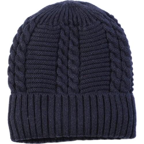 Autumn and Winter New 8-Character Twist Wool Riding Ear Protection Plush Knitted Warm Cover Mens Hat