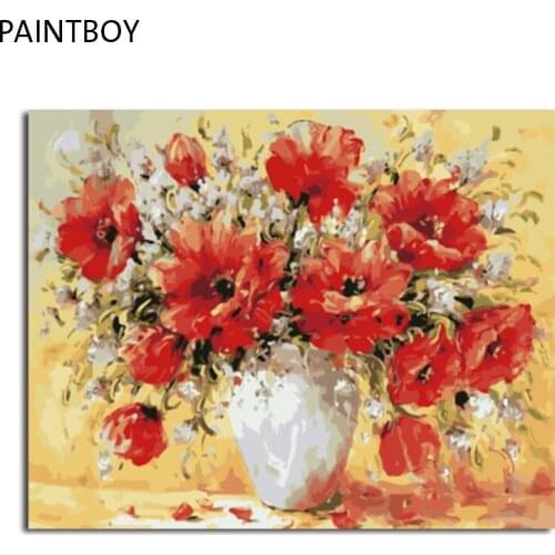 PAINTBOY DIY Framed Pictures Painting By Numbers DIY Digital Canvas Oil Painting Home Decor For Living Room Wall Art