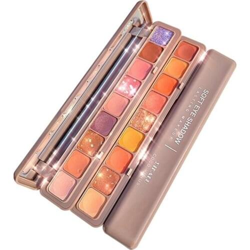 1pcs Matte 9-color Eyeshadow Palette Glitter Waterproof Easy to Wear Pigment Pearl Eye Shadow Palette Cosmetics Eyeshadow TSLM1