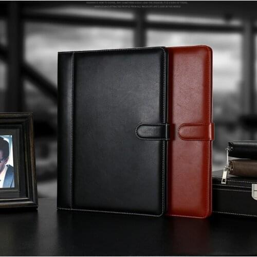 A4 Portfolio Padfolio File folder Document Organizer with Writing Pad Card Pockets for Businessmen Manager Sales Students 1308B