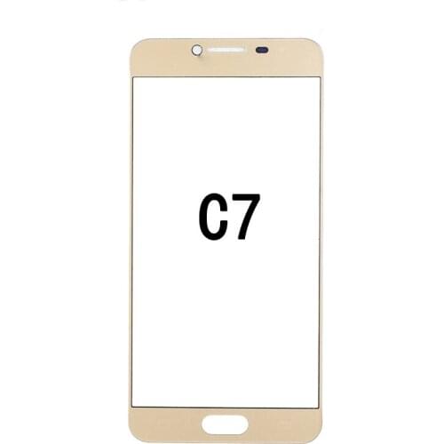 5PCS Front Glass for Sumsung C5 C7 C8 C9 C5pro C7Pro C9 Pro LCD touch front panel changed repair