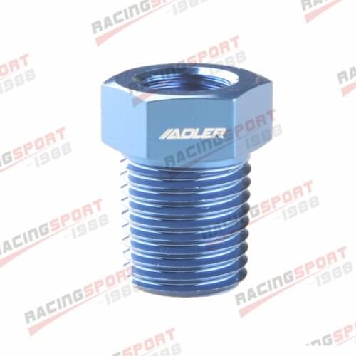 1/4'' NPT Male To 1/8'' NPT Female Thread Fitting Adaptor Aluminum Blue