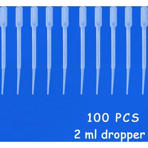 100 PCS Dropper 2ml Test Precise use pesticide Measuring Tool For Garden Farm Bonsai Plant