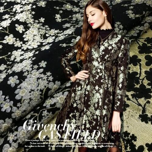 Gilt fashion jacquard fabric autumn and winter crisp dress jacket diy fabrics wholesale high quality jacquard cloth