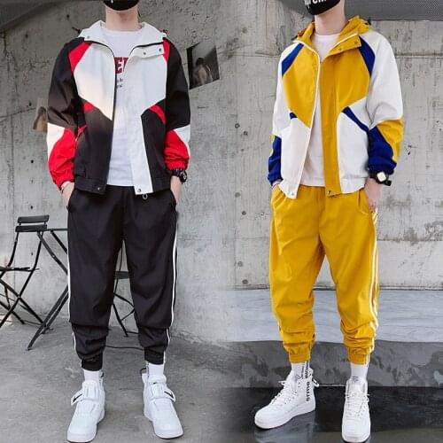 Autumn Two Piece Casual Sportswear Set Mens New Spring Designer Polyester Tracksuits Winter Sweatsuit Hoodies+Pant Sports Suits
