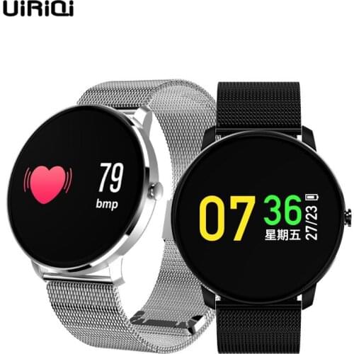 UiRiQi Smart Bracelet IPS Colorful Screen Heart Rate Blood Pressure Monitor SMS Notification Round Sport Tracker For Men Women