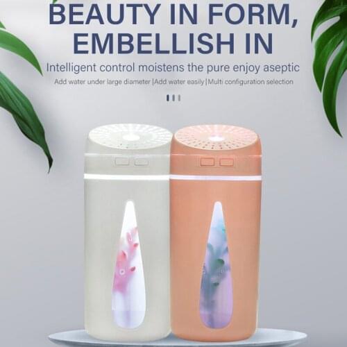 ELOOLE 2020 USB Humidifier Aromatherapy Machine Quiet Work Atomization LED Color Change Car Home Activated Carbon Filter 350ML