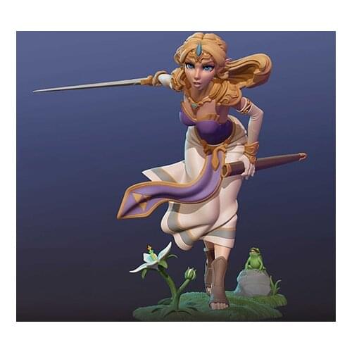 1/24 75mm 1/18 100mm Resin Figure Model Kits Game Female Warrior Unpainted No Color RW-303