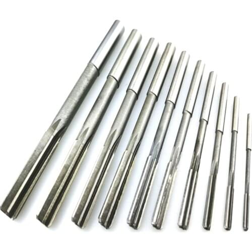 10 Pcs H.S.S. H7 3mm-12mm Straight Shank Machine Reamer Milling Cutter Set High Toughness Industrial Tools Durable