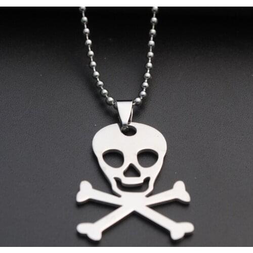 10pcs Stainless steel love heart skull clown horror scary mask sign pendant necklace skeleton Women men gift necklace jewelry