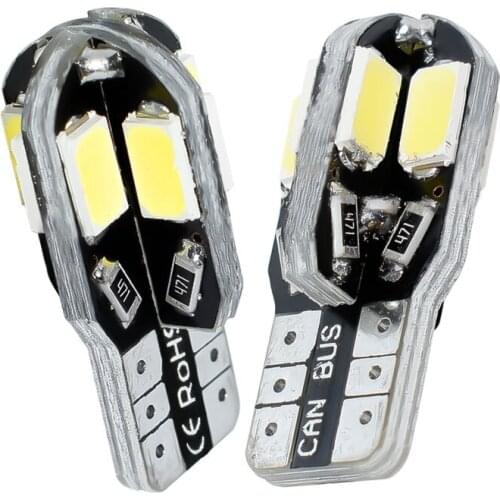 100pcs T10 High Quality 8 LED 5630 SMD Auto Lights W5W 8SMD 5730 LED Car Parking Bulb Reading Dome Lamp Canbus Error Free 100X