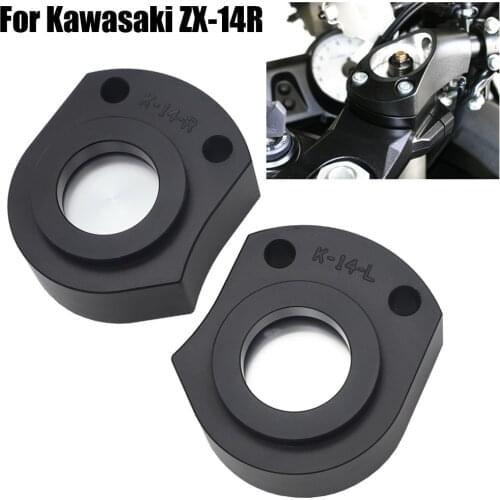 2PCS ZX14R 2018 Motorcycle HandleBar Handle Bar Mount Clamps Riser For Kawasaki ZX-14R ZZR1400 2006-2018 bike Riser Adapters