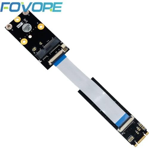 M.2 Wifi Adapter M.2 NGFF Key B+M to Mini PCI-E Wifi Network Card M.2 to Mini PCI Express Wifi Bluetooth Adapter with FFC Cables