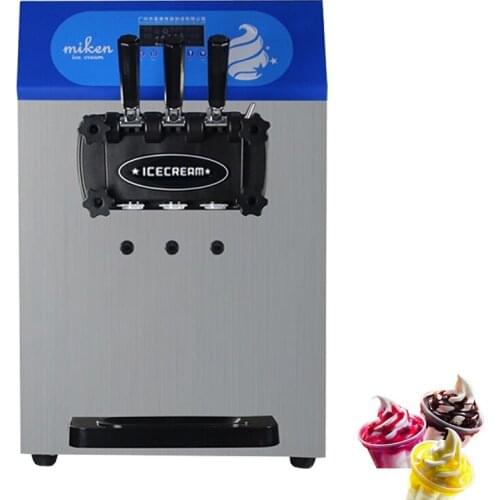 Soft Serve Ice Cream Machine Dessert Shop Ice Cream Makers Stainless Steel Ice Cream Vending Machine 1800W