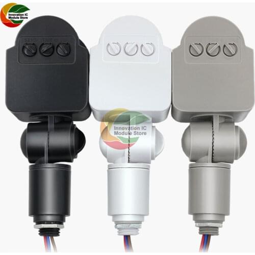 Infrared PIR Motion Sensor Switch Motion Sensor Light Switch with LED Light Automatic Outdoor AC 220V DC 12V Infrared Detector